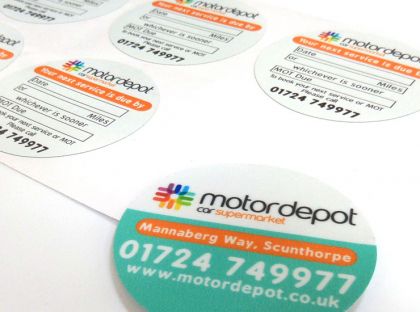 Printed White Surface Stickers, Clear Labels & Large Vinyls