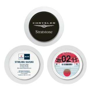 Round Tax Disc Holders - Self Clingone