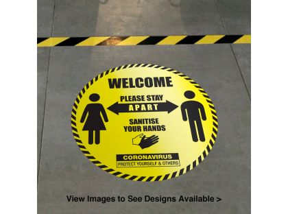 Protective Safety - Circular Floor Graphics (300mm dia)