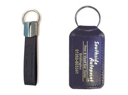 Leatherette Keyrings, Bonded Leather Key Fobs