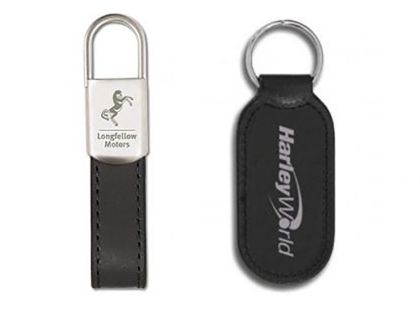 Personalised Leather Key Ring - Choose our or your message