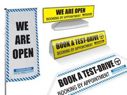 Used Car POS for Reopening During CoronaVirus (Protective Signage)