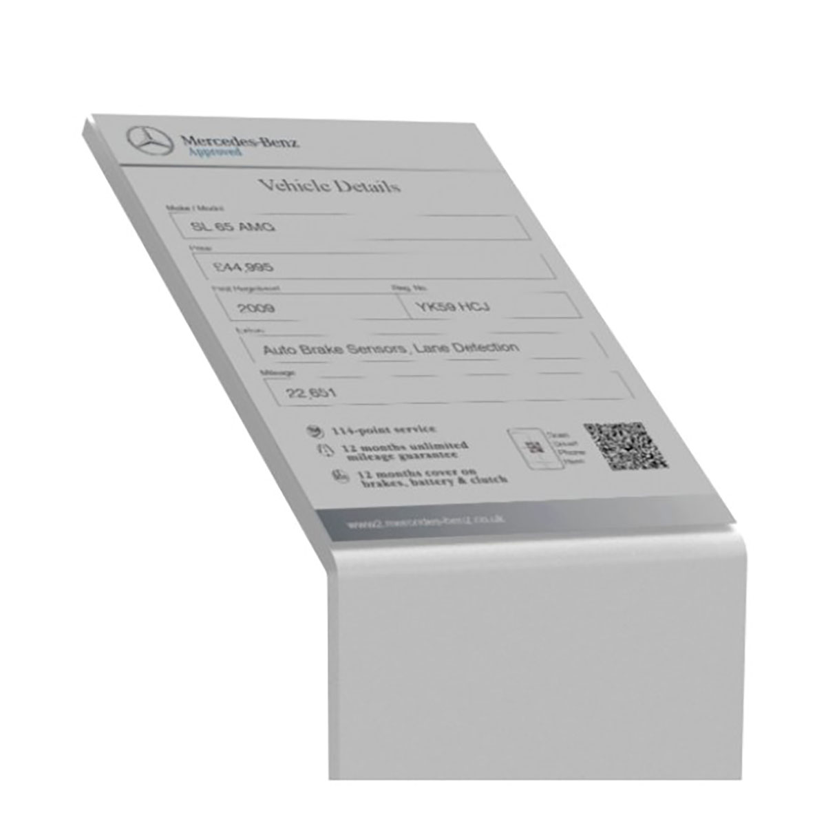 Acrylic Showroom Specification Card Stands Acrylic Information Stands