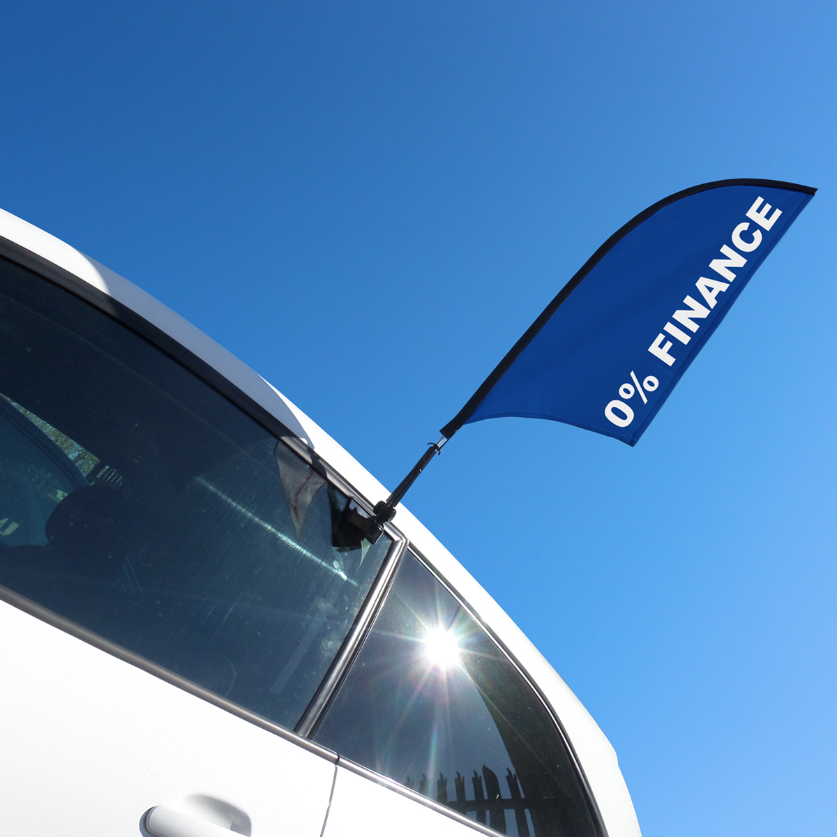 Car Window Feather Flags Tear Drop Flags For Car Windscreens
