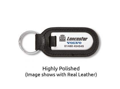 Large Cigar Shaped Medallion Leather Key Fob