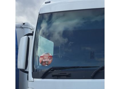 Large Circular Windscreen Graphics for Trucks