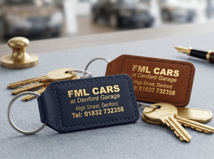 Large Rectangular Leatherette Keyrings