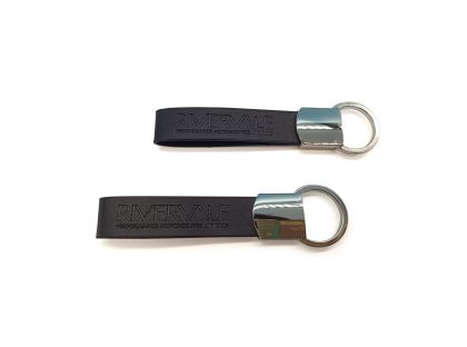 Metal Key Ring with PU Leather Strap