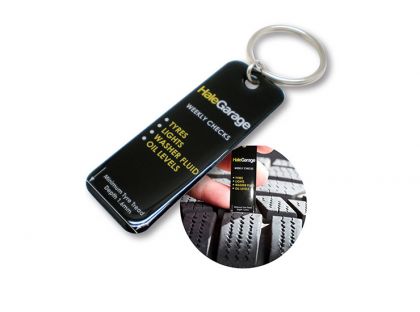 Personalised Tyre Gauge Keyring