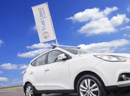 Portable Flagpole with Rotating Arm & Car Wheelbase