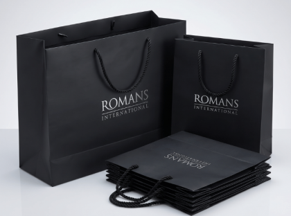 Printed Paper Carrier Bags, Rope Handle
