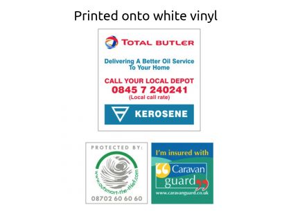 Printed Surface Stickers and Labels (White Vinyl)