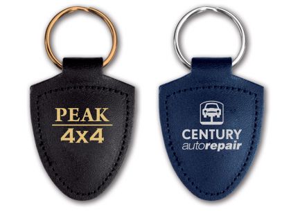 Shield Shaped Leather Keyrings