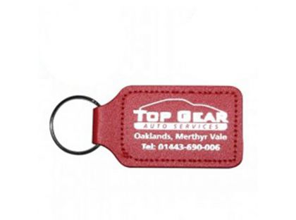 Small Rectangular Leatherette Keyrings