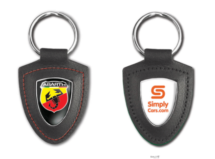 Templar Shield Shape - Leather Keyfob