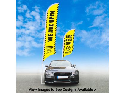 We Are Open / Test Drives - Heavy Duty Feather Flag Kits