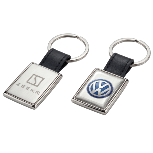 i-zu Rectangular Keyring with Leather Strap