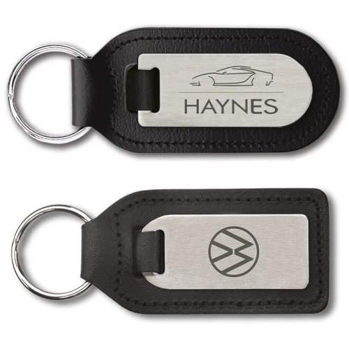 Laser Engraved - Leather Medallion Key Rings