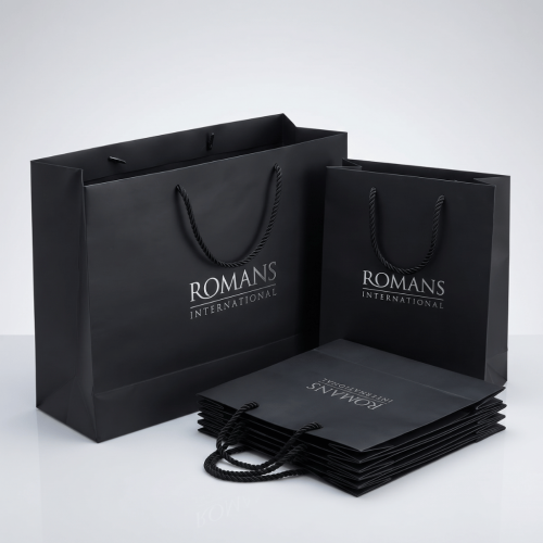 Printed Paper Carrier Bags, Rope Handle