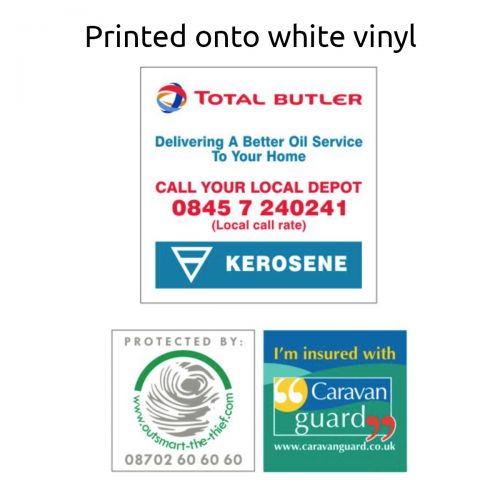 Printed Surface Stickers and Labels (White Vinyl)