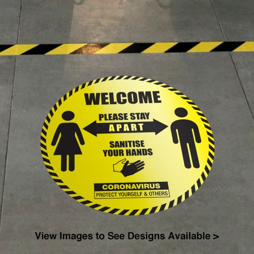 Protective Safety - Circular Floor Graphics (300mm dia)