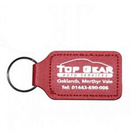 Small Rectangular Leatherette Keyrings