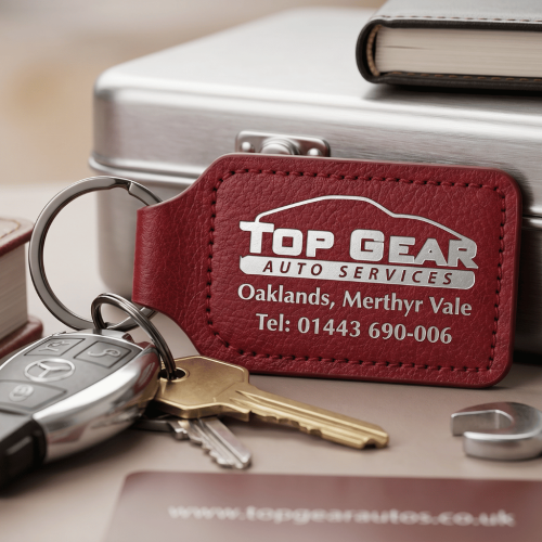 Small Rectangular Leatherette Keyrings