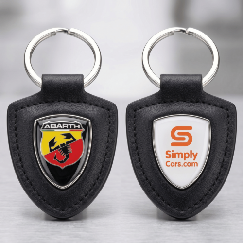 Templar Shield Shape - Leather Keyfob