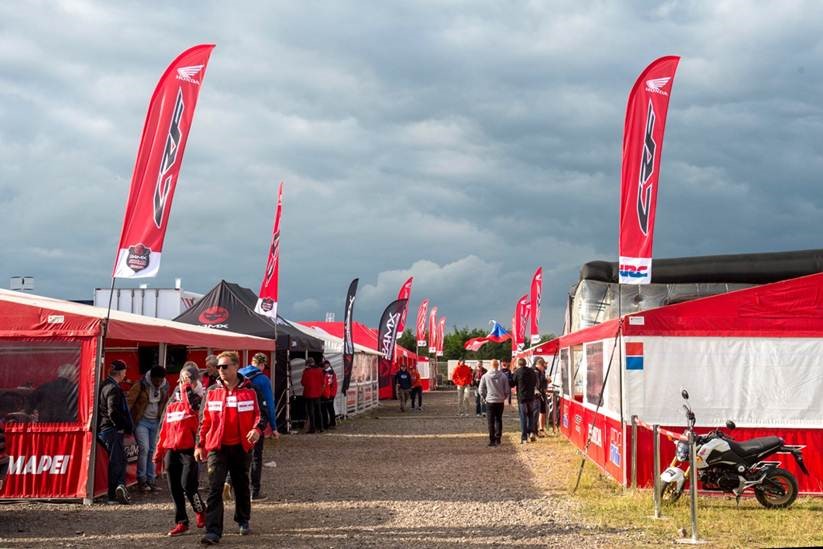 Feather Flags at Outdoor Motorcross Event