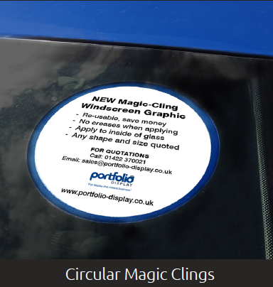 Circular Magic Cling Windscreen Sashes