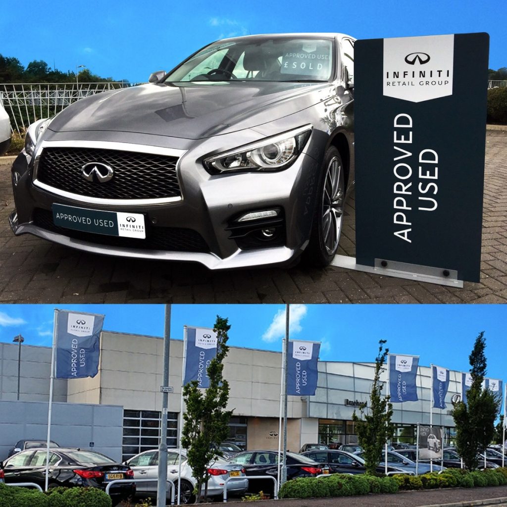 POS Materials for Infiniti's Used Car Forecour