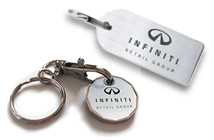 Steel & Trolley Token Key Rings